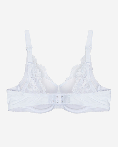 Бюстгальтер женский белый с кружевом - Нижнее белье