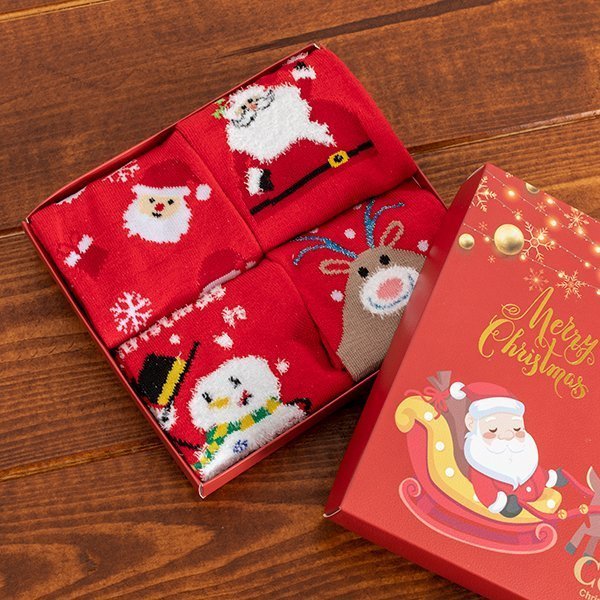 Kalėdinės vaikiškos kojinės 4 / pakuotė - Kojinės