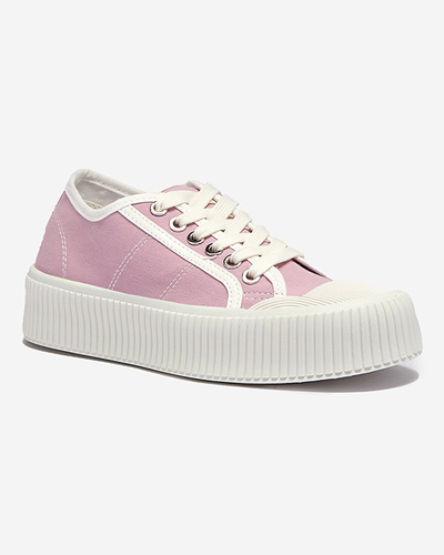 OUTLET Violetinės spalvos moteriški sportbačiai tvirtu padu Ozerika - Avalynė