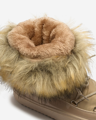 Royalfashion Светло-коричневые ботинки-слипы a'la snow boots for women Gomllo