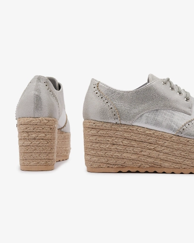 Женские серебристые полусапожки на платформе Jacais- Footwear