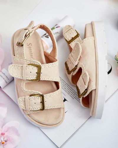"Royalfashion" Moteriški zomšiniai sandalai "Lunnay eko"