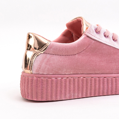 Rožiniai veliūriniai treniruokliai Briss- Footwear