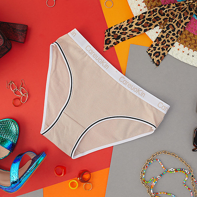 Smėlio spalvos medvilnės moteriškos kelnaitės - Apatiniai