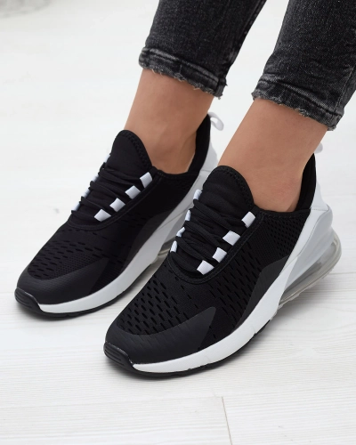 Черные женские спортивные туфли с белой вставкой Neterika - Обувь