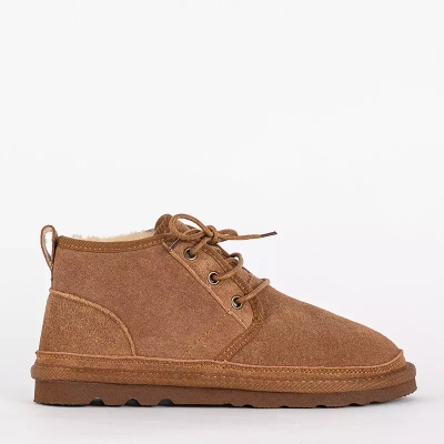 OUTLET Детские коричневые зимние короткие ботинки на шнуровке Tibilis- Shoes