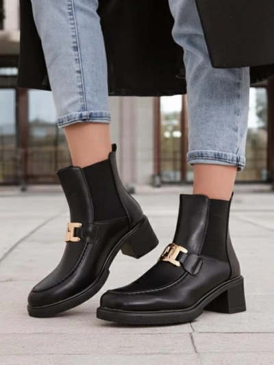 Женские ботильоны Royalfashion на низком каблуке Ewios
