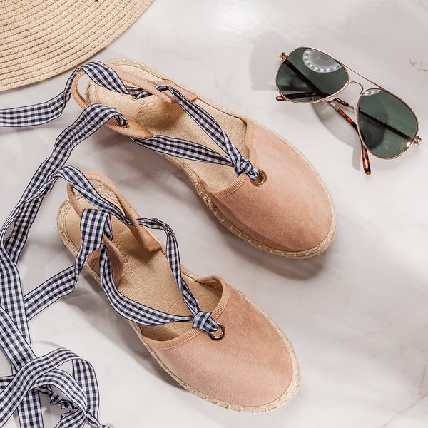 Różowe espadryle z odkrytą piętą Papavero - Obuwie