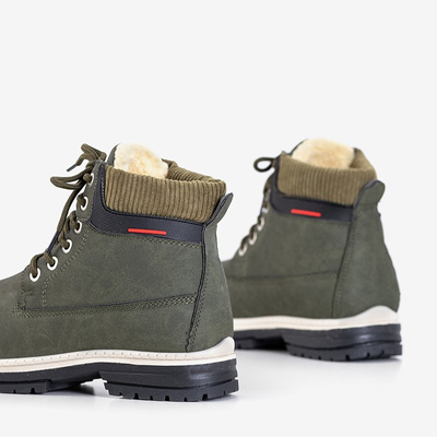 Chaki spalvos moteriški apšiltinti batai Triniti - Avalynė