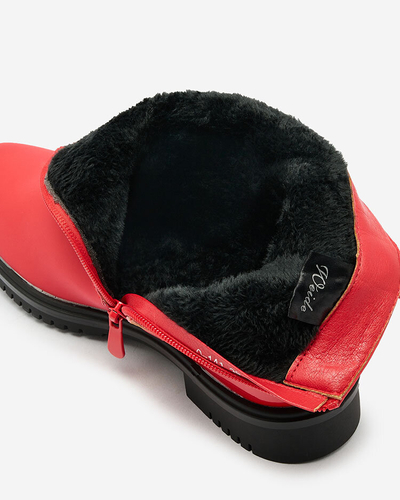 Royalfashion Красные матовые женские сапоги Setipfa