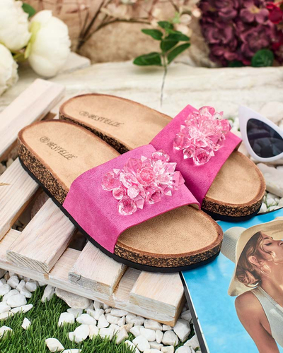 Royalfashion Женские шлепанцы Villo со стразами