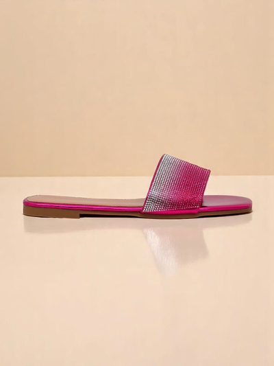 Royalfashion Женские шлепанцы с цирконами ShinyGlow
