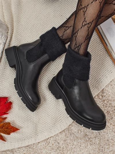 Женские ботинки из экокожи с мехом Kesy