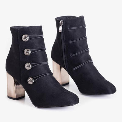 Черные женские ботинки на каблуках Leoben - Обувь