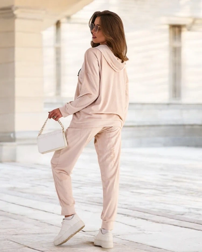Royalfashion Женский хлопковый а'ля велюровый комплект