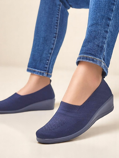 Royalfashion moterų loaferiai ant žemo wedges Epoles