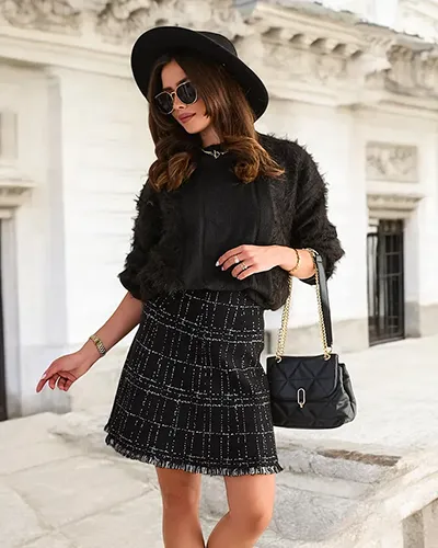 "Royalfashion" Moteriškas trumpas sijonas su raštu