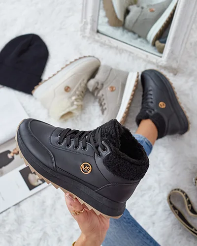 Royalfashion Women's Frozit Faux Fur Warmed Sneakers