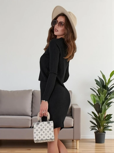 Royalfashion Женский комплект со свитером и платьем