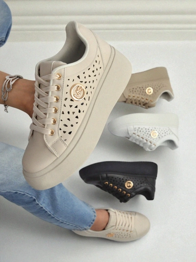 Женские кроссовки Ecru на платформе Boreas Royalfashion экологическая кожа