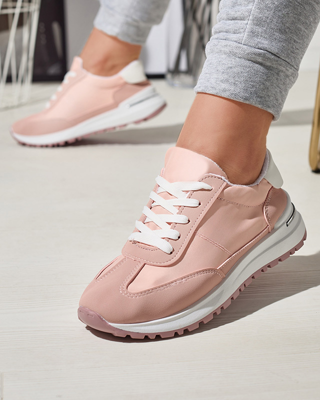 Женские розовые спортивные туфли на шнуровке Sweri - Обувь