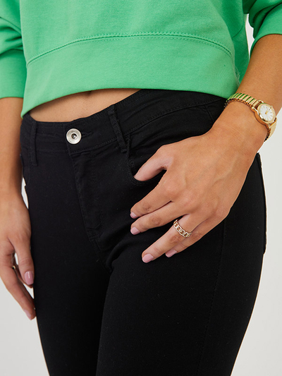 Klasikiniai juodi moteriški siauri džinsai - Drabužiai