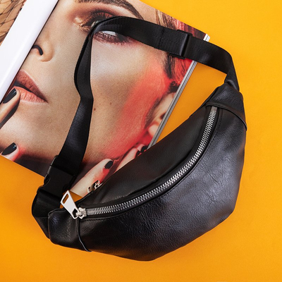 Черная женская поясная сумка