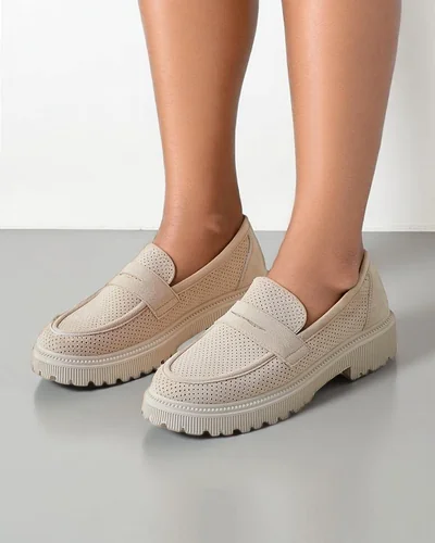 Royalfashion Moteriški ekologinio zomšo mokasinai Dunes