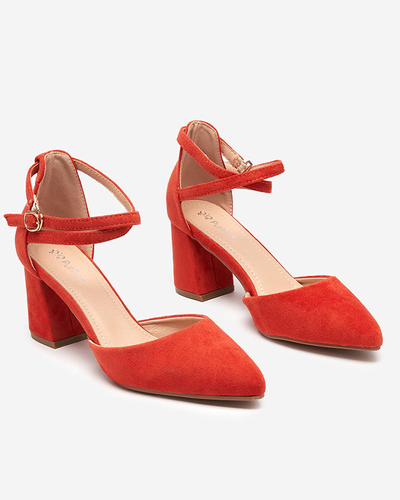 OUTLET Оранжевые женские босоножки на посту Anou-Footwear