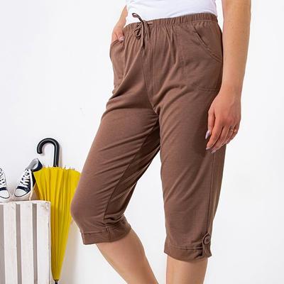 Светло-коричневые женские бриджи