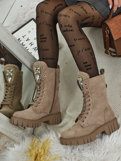 Royalfashion Женские высокие ботинки в стиле воркеры Suboo