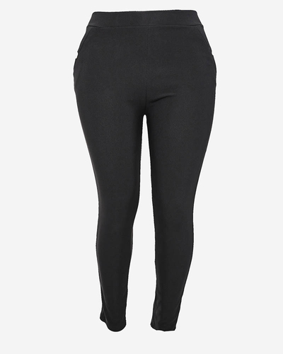 Черные женские треггинсы PLUS SIZE- Одежда