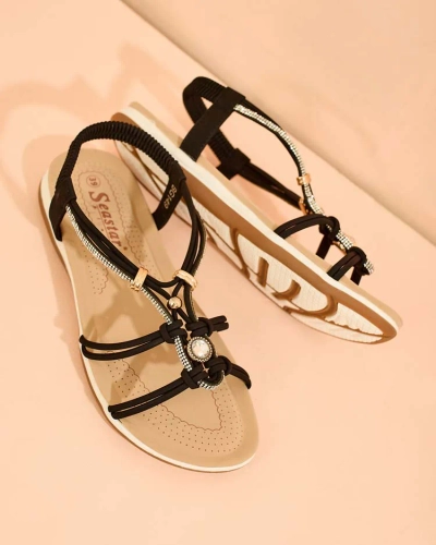 Royalfashion Женские сандалии с цирконием Solin