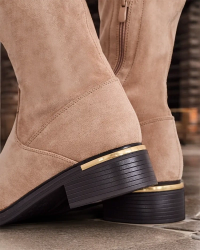 Karališkos mados Moteriški suslipinantys iki šlaunies keliais batai Lians