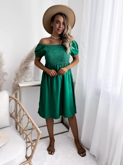 Žalia moteriška mini suknelė a'la hiszpanka- Apranga