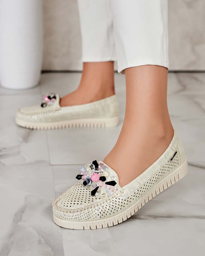 Royalfashion Женские ажурные мокасины из бисера Nasfali