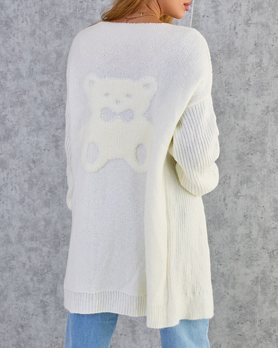 Royalfashion Fuksija moteriškas megztinis su lovatiese