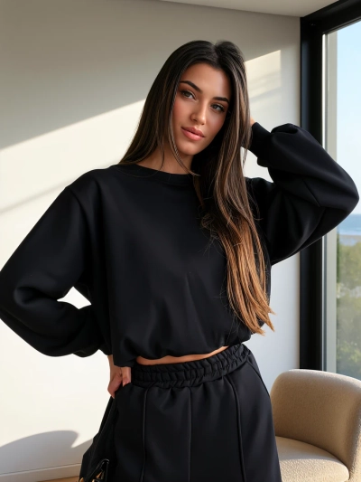 Royalfashion Женский хлопковый спортивный костюм