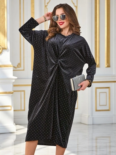 Royalfashion Moteriški suknelė su raukšlėmis