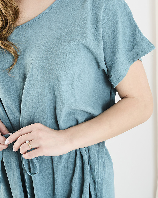 Turkio spalvos moteriška midi ilgio oversize suknelė - Apranga