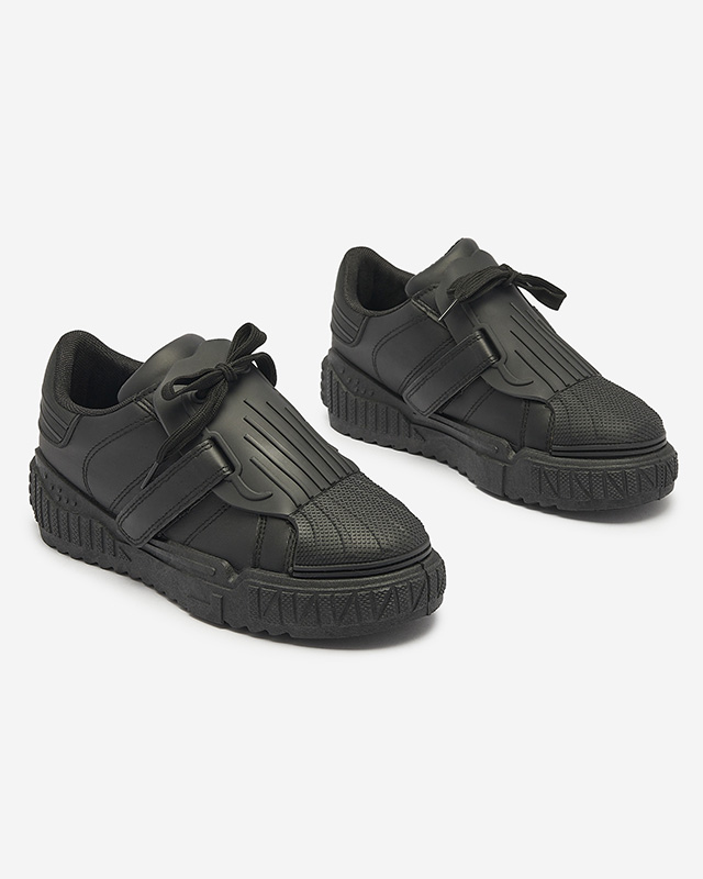 Черные женские спортивные туфли с резиновыми вставками Inika - Обувь