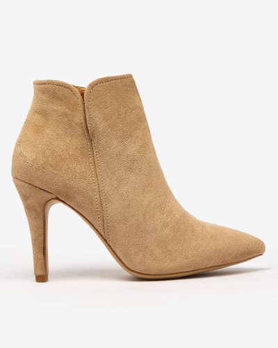 "Royalfashion" Šviesiai rudi moteriški bateliai su kulniuku Amalenika