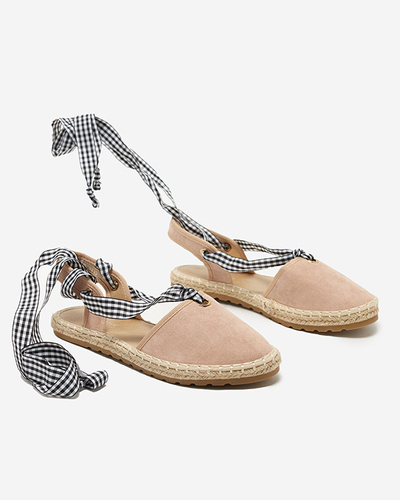 Różowe espadryle z odkrytą piętą Papavero - Obuwie
