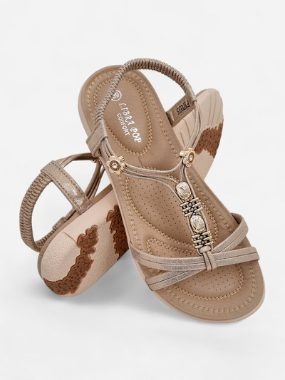Royalfashion moteriški sandalai su papuošimais Veve