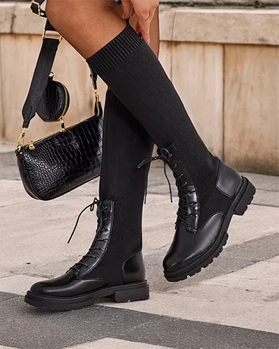 Женские сапоги на каблуке Royalfashion Snissi