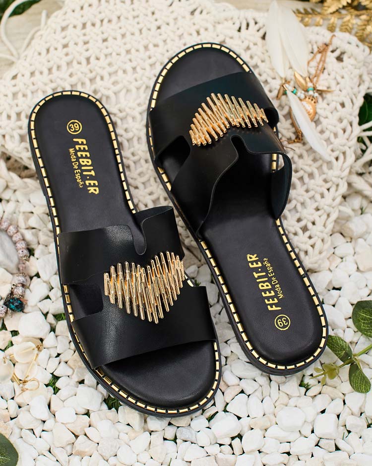 "Royalfashion" Moteriškos basutės plokščiu padu "Ortyca"