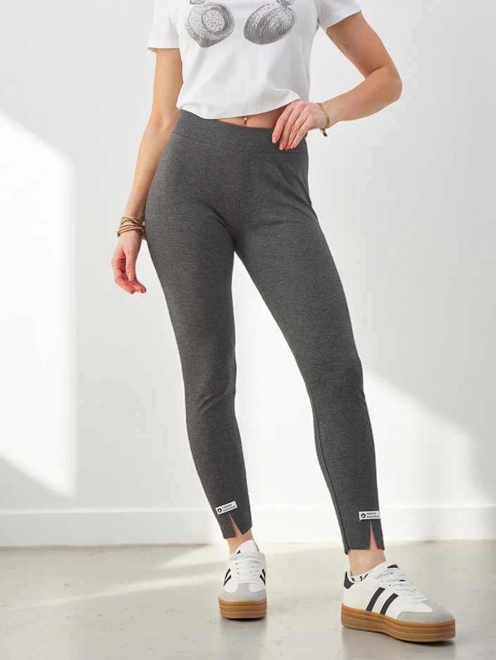 Royalfashion moterų raukiniai medvilniniai legginsai