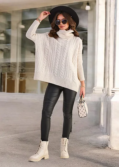 "Royalfashion" Moteriškas megztinis su golfu