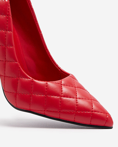 "Royalfashion" Raudonos spalvos moteriškos basutės su įspaudu "Torosa"