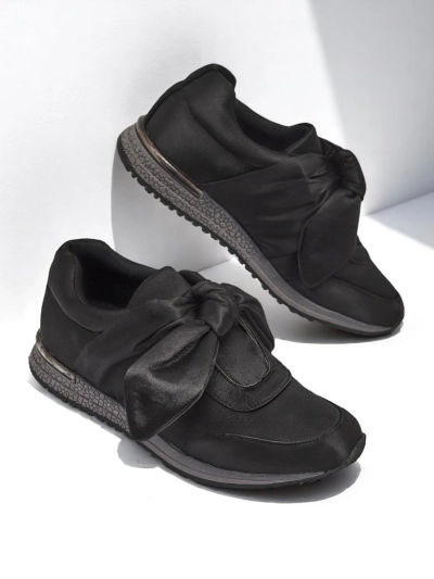 Royalfashion Damskie Sneakery z Kokardą Socca